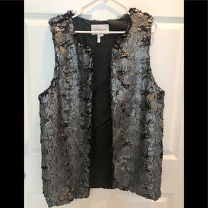 BCBG Generation Size M Silver/Black Vest